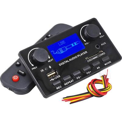 Bluetooth Audio Board with LCD Display: DIY Speaker Box, SD/USB Player, FM Radio