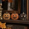 2D Vintage Distressed Wooden Pumpkin Halloween Tabletop Decoration
