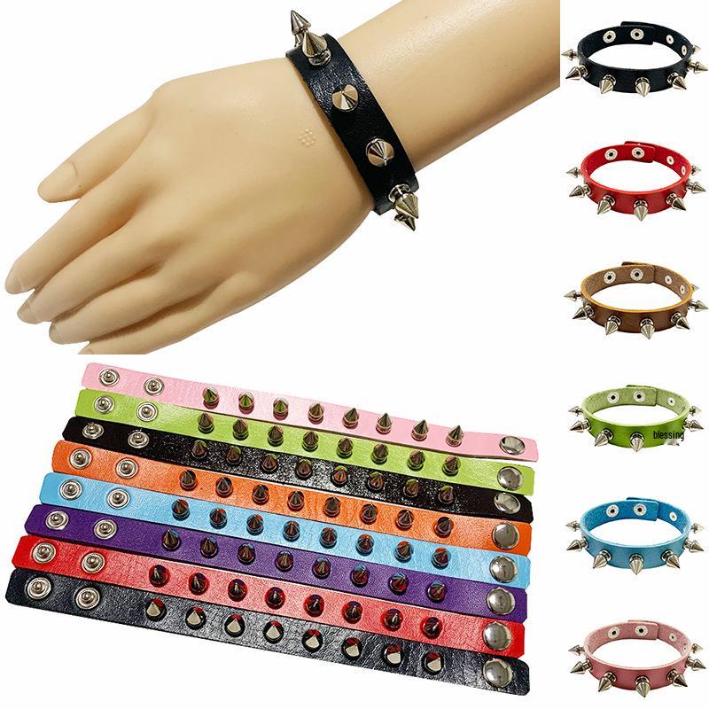 European & American Punk Style Rivet Leather Couple Bracelet - Rock Gothic Fashion Trend