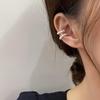 Minimalistická perla, C-tvarovaná náušnice klips bez trnů nebo piercingu, Dámský módní šperk klips na ucho