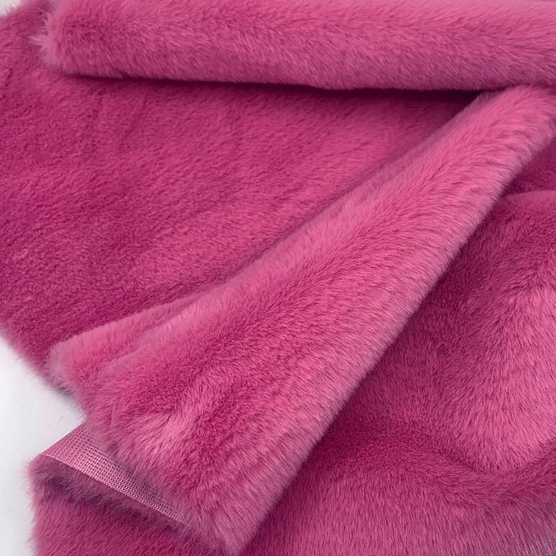 10mm Thickened Imitate Rabbit Fur Plush Fabric Thickened Polyester Artificial Wool Doll Cotton Doll Material Decorative Fabric