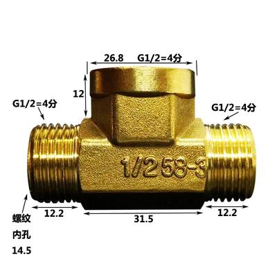 Raccordo a T BSP Femmina Maschio 1/2" Divisore a 3 Vie Raccordo per Tubi in Ottone Accoppiamento DN15 Casa Giardino Per Adattatore Acqua Gas Olio