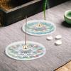 2Pcs Acrylic Special Shaped Beautiful Pattern Diamond Painting Incense Holder Diamond Painting Aroma Stand for Yoga Meditation