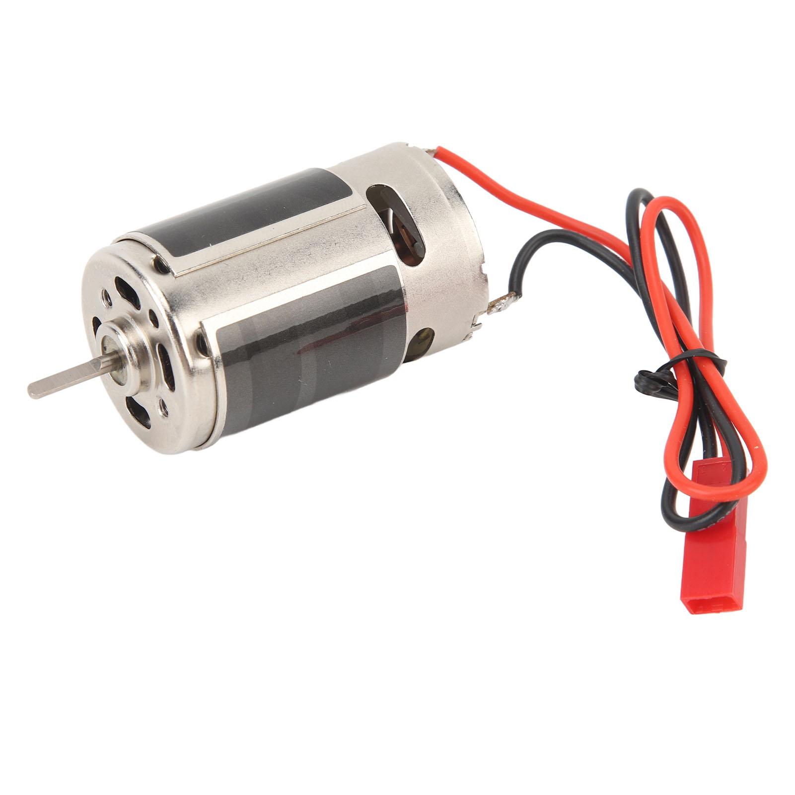 

390 Motor Stainless Steel Low Noise Universal 28T Electric Brushed Motor for 1/16 1/18 RC Cars Boat JST Plug
