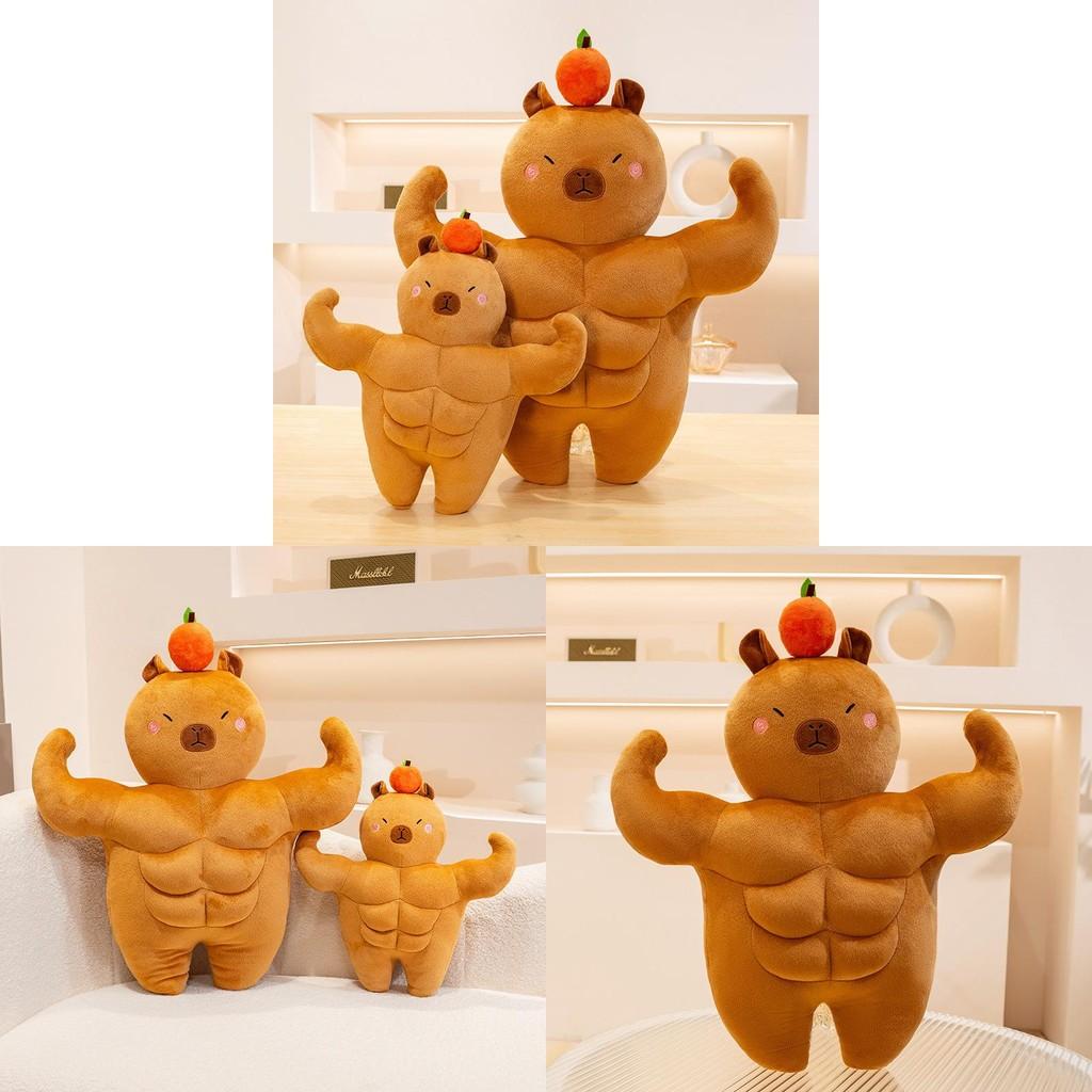 Muscular Capybara Adorable Plush Toy Creative And Whimsical Doll For Gfit Kid