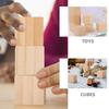 Operitacx Wooden Cubes, Set of 30, 1.2-inch x 3-cm Square, Educational Building Blocks, Natural Wood, Unpainted, Smooth to the Touch, for Kids'