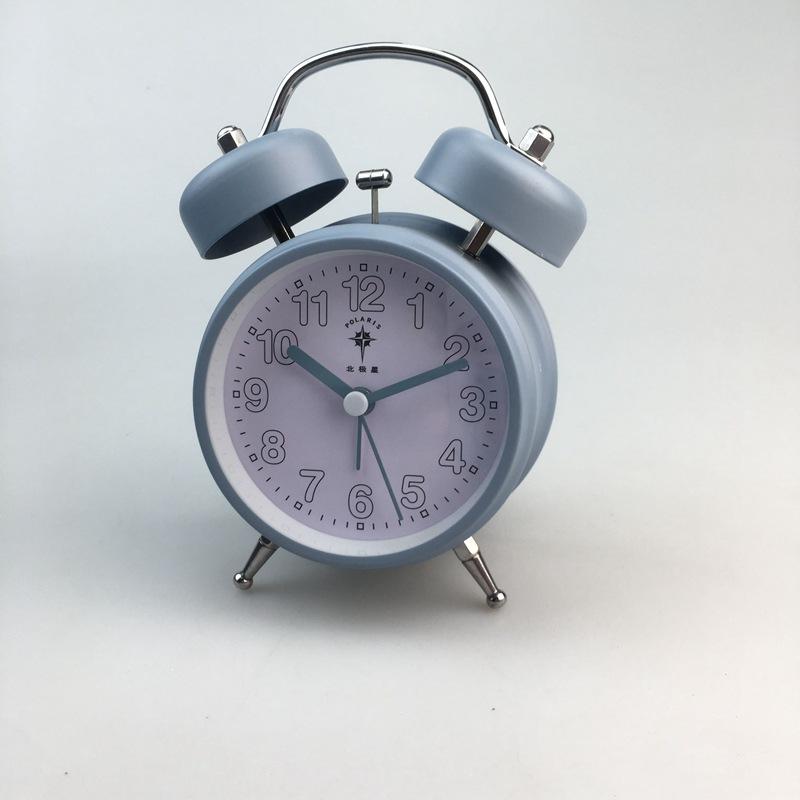 Polaris Metal Ringing Alarm Clock Big Ringtone Metal Double Ringing Clock Candy Color Student Alarm Clock