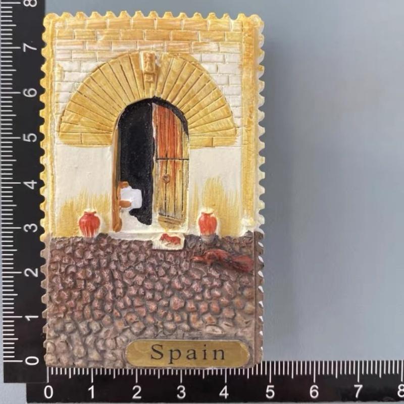 3D Resin Spain Fridge Magnet - Barcelona Seville Donostia Jaen Spanish Travel Souvenir Refrigerator Magnet Home Decor Gift