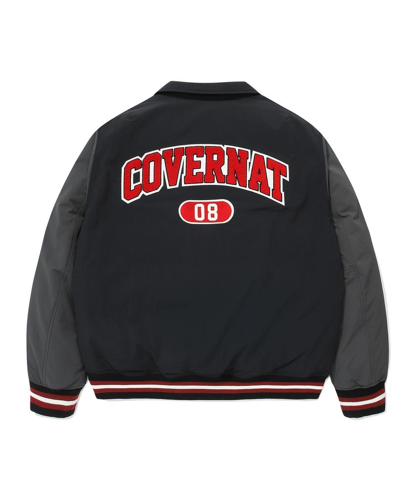 COVERNAT Rds College Collar Varsity Down Black