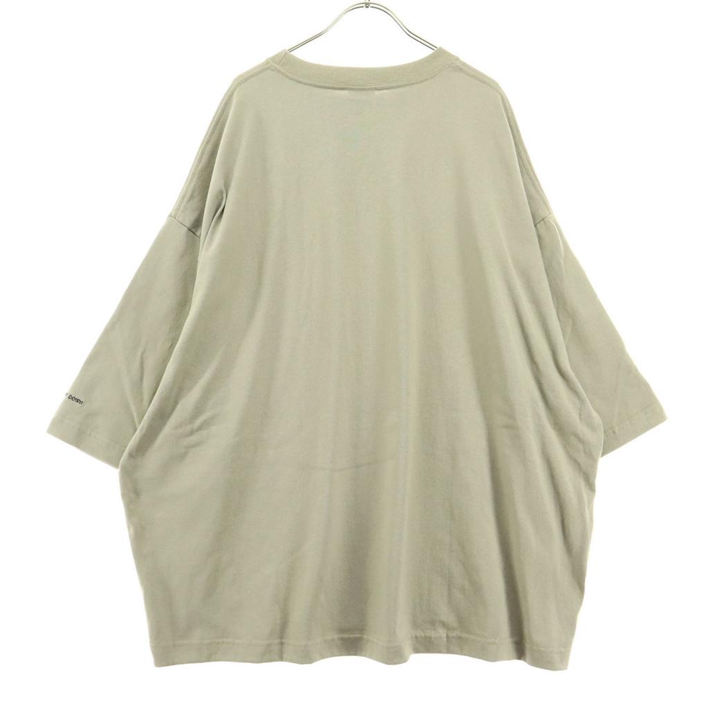 unused FREAK'S STORE CHOW DOWN 7 minutes sleeve T-shirt L beige Men's Used