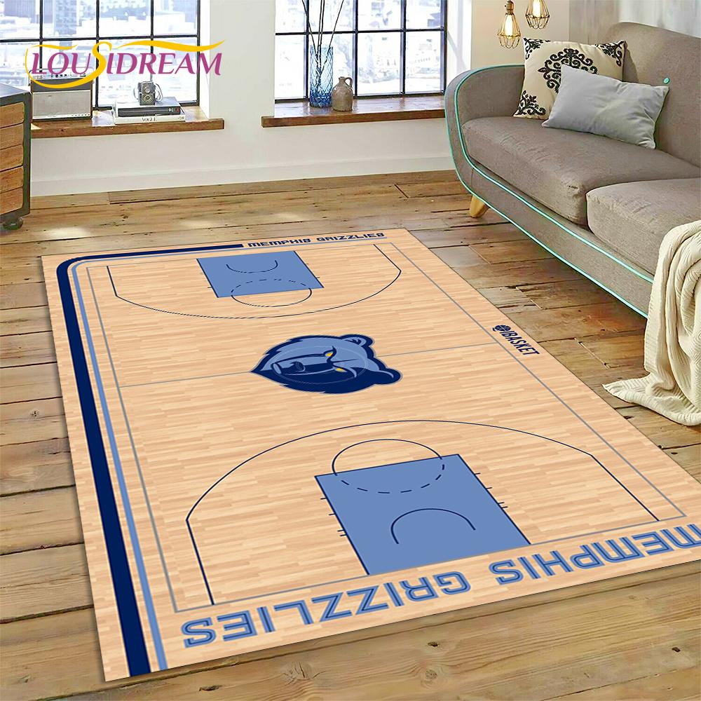 3D America Basketball Court Team Customized Rug Carpet for Living Room Bedroom Decor,Non-slip Decoration for Sofa Doormat Gift