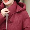 Middle Age Women Winter Short Down Coats Vintage Plus Size Parkas Hooded Elegant Thick Warm Down Jackets Woman Outerwears