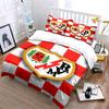 A red and white soccer club badge Bedding Duvet Cover Set Duvet Cover Pillowcases  (1 * Duvet Cover 2 * Pillowcases, without duvet insert)