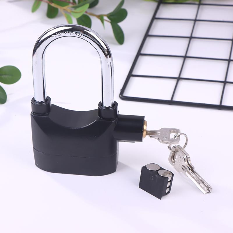 Alarm Lock Anti Theft Alarm Lock Black Anti Theft Security Padlock Waterproof Siren Alarm Lock For Motorcycle Door Windo