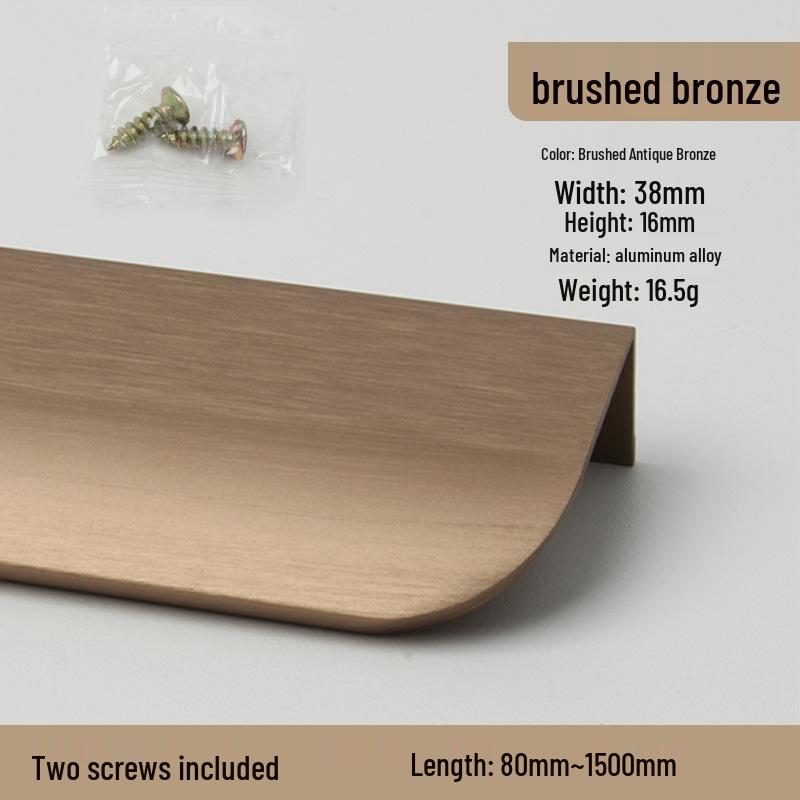 Modern Minimalist No-Drill Aluminum Cabinet Handle