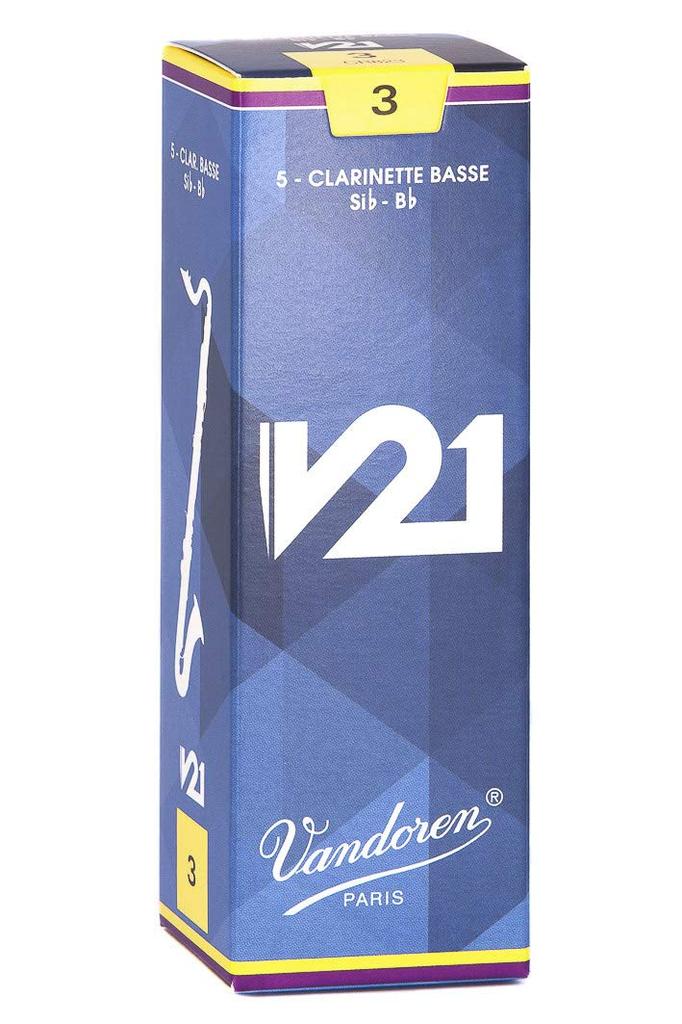 Vandoren Bass Clarinet Reeds V21, Hardness: 3 (5 Reeds)