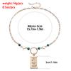 European and American ins retro popular hot-selling pendant jewelry, simple love rectangular tarot necklace sweater chain