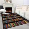 Bookshelf Area Rug for Teen Study Room Decor Library Book Print Carpet Vintage Bookshelf Living Room Doormat Bookcase Mat