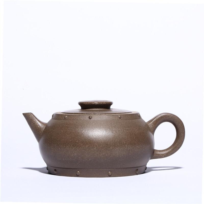 

250 мл чайники из фиолетовой глины Исин, ручной работы, бамбуковый горшок-барабан, сырая руда, голубой раздел, глиняный чайник с фильтром, чайный набор «Цзыша»