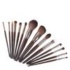 14-Piece Animal Hair Makeup Brush Set - Skin-Friendly Wool Powder Brushes