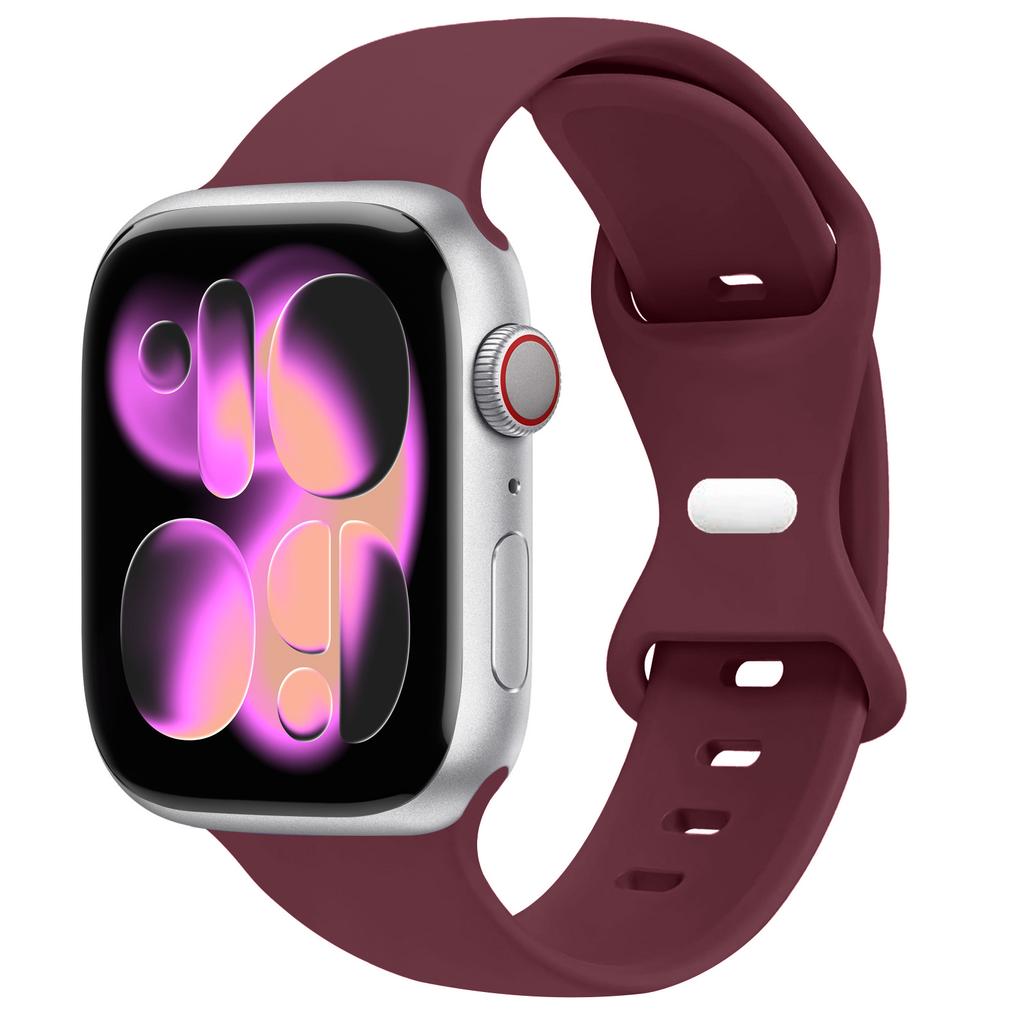 Sport Silicone Strap For Apple Watch Bands 40mm 44mm 46mm 45mm 41mm 49 42mm Correa Bracelet iWatch series 10 11 9 8 7 ultra 3 SE