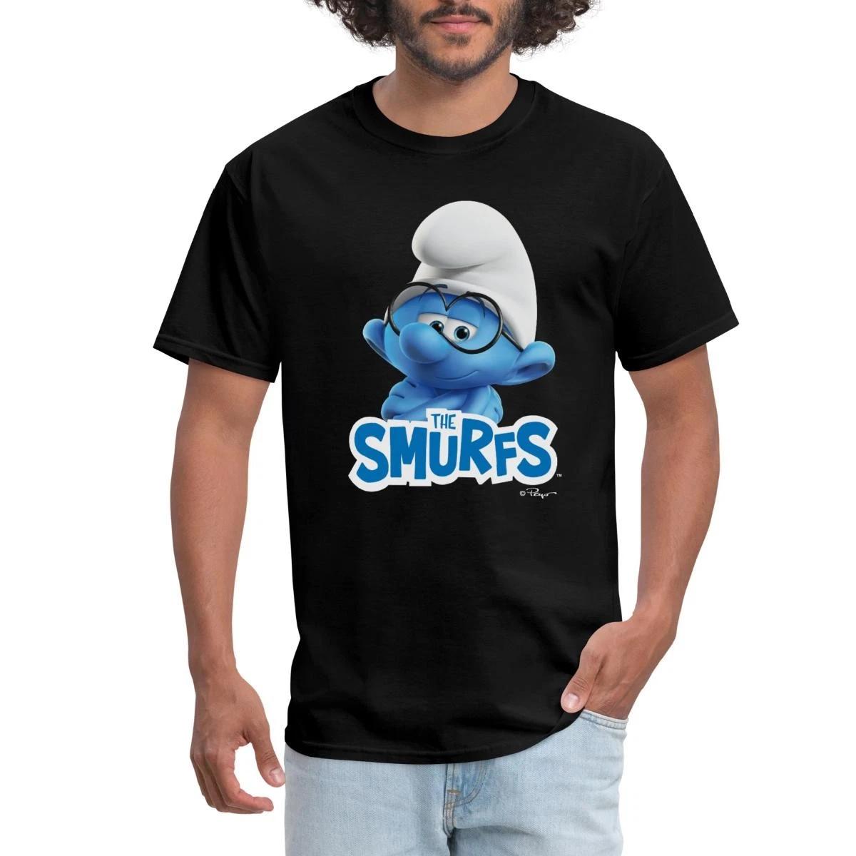 The Smurfs Posing Brainy Smurf Men s T-Shirt S