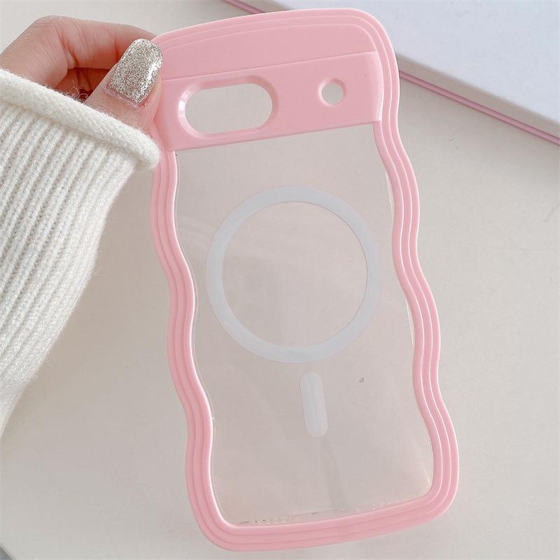 

Wave Two-in-One Magnetic Phone Case for Google 9 Pro, 9A, 7A, 8A - Transparent Google 8A