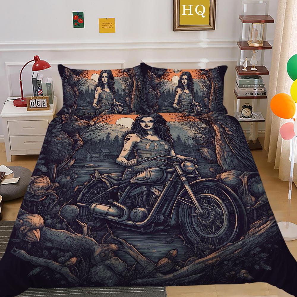 Bettbezug-Set Beauty Skull Gedruckt Full Size Mikrofaser Tagesdecken Hohe Qualität Kissenbezug Luxus Bettwäschebezug-Sets