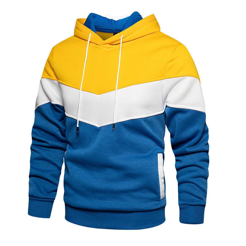 Men's Colorblock Casual Sports Hoodie for Fall/Winter
