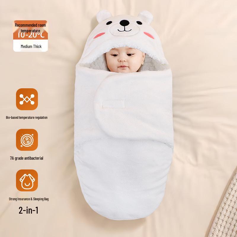 

Newborn Cartoon Swaddle Blanket - Thick Wrap for Spring, Autumn, Winter Size S (0-5 months)