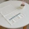 1Pc Solid Color Pastoral Style Photography Props Korean-style Cover Cloth Dust Cover Decorative Cloth Embroidered Cotton Placemat