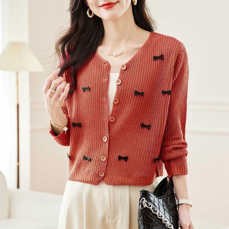 Autumn Women's Knitted Cardigan Loose Top Shawl Sweater Jacket