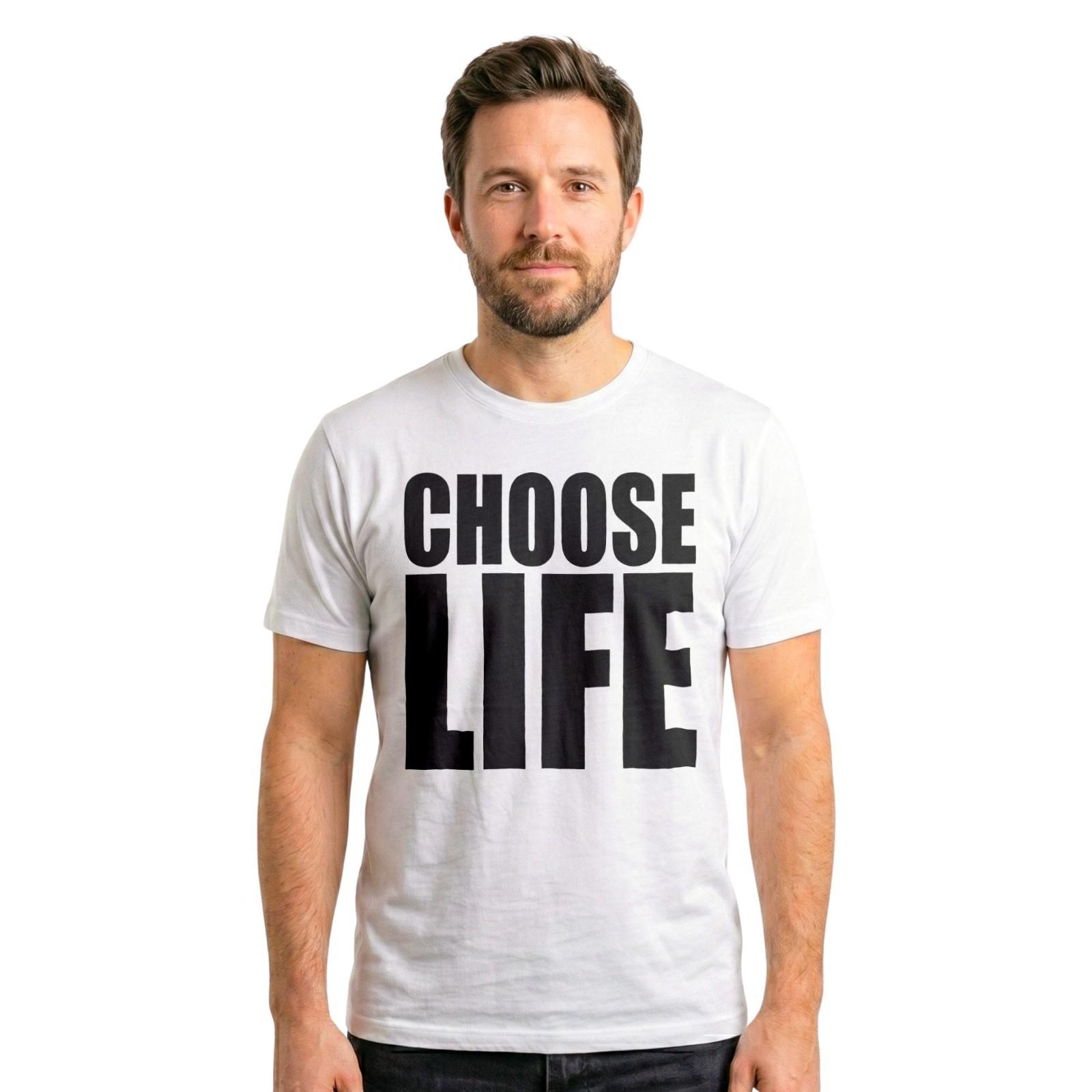 Funny Choose Life T-Shirt | 80 s Retro Fancy Dress Retro Costume Slogan Tee S разноцветный
