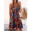 Elegant Spring and Summer New Printed Women's Camisole Dress