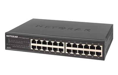 NETGEAR Switching Hub 24 porty 1G metalowa obudowa cichy wentylator bez 3-letniej gwarancji niezarządzany przełącznik [oryginalny produkt] producenta GS324-200JPS