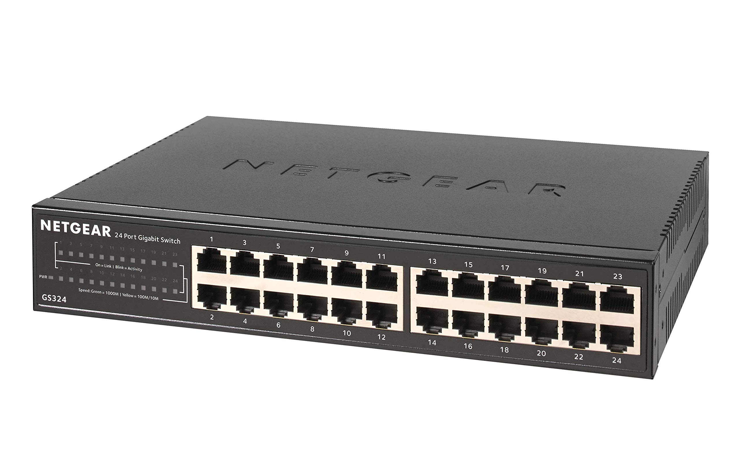 

NETGEAR Switching Hub 24 Ports 1G Metal Housing Quiet Fanless 3 Year Warranty Unmanaged Switch [Genuine Product] Manufacturer s GS324-200JPS чорний
