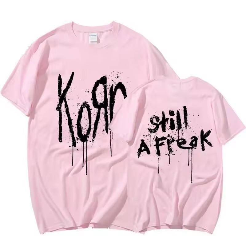 Concert de Korn Musique Groupe de Rock Tournée Mondiale T-shirt Coton Pur Haute Qualité Street Polyvalent T-shirt Mode Été 2024