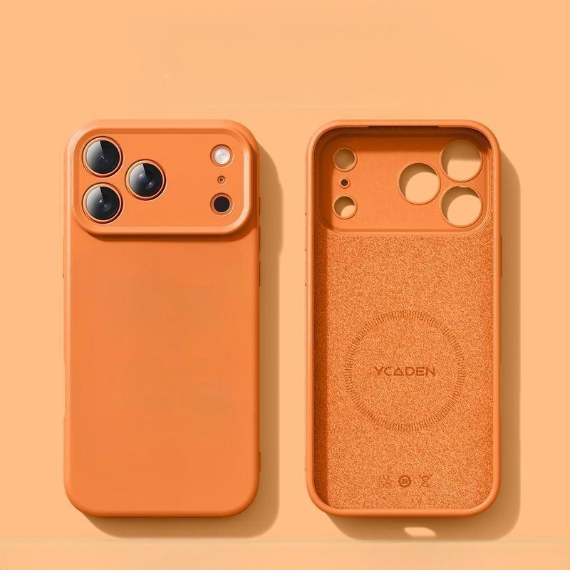 

Official Orange Liquid Silicone For Magsafe Case For iPhone 17 Air 16 Plus 15 14 13 12 11 Pro Max Magnetic Wireless Charge Cover iPhone 11 помаранчевий