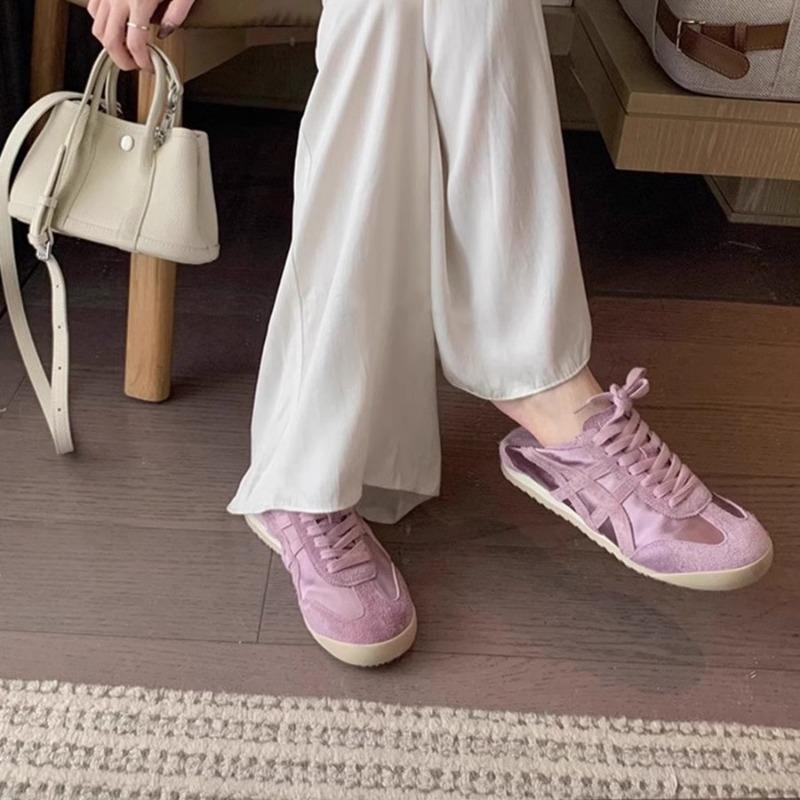 Cowhide Version~ Genuine Leather Retro Versatile Color Matching Lace-up Fashionable Women Casual Sports Flat Bottom Women