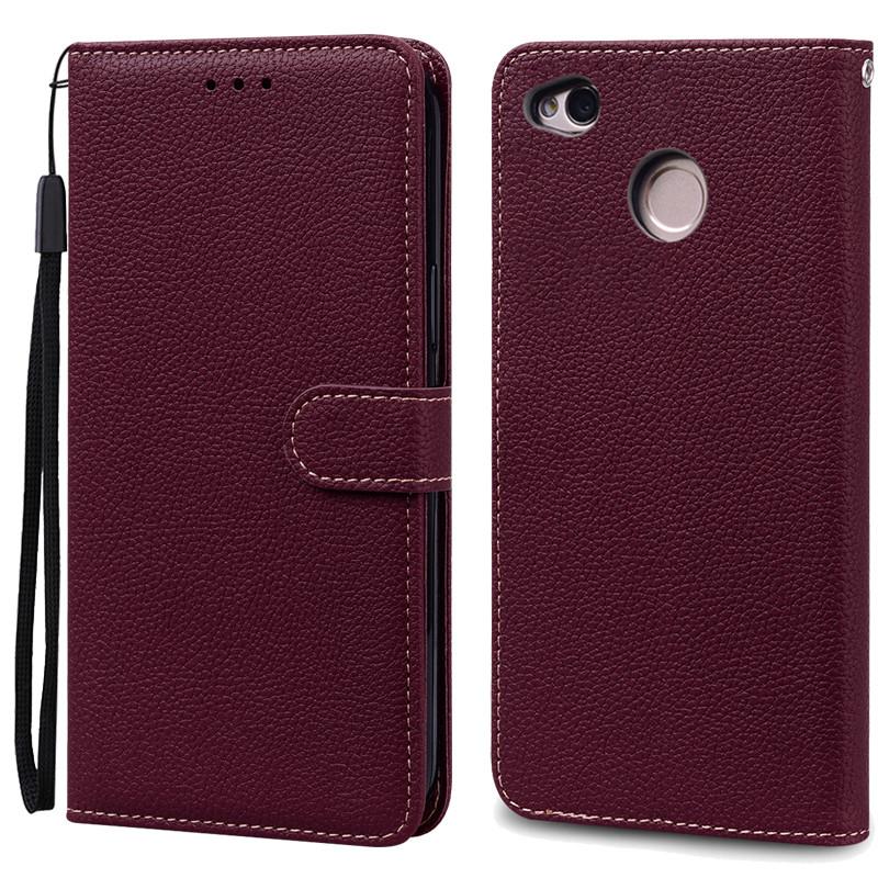 

Для Xiaomi Redmi 4X чехол-кошелек кожаный флип-чехол для Xiomi Xiaomi Redmi 4X чехол-книжка Redmi 4X чехол для телефона с держателем для карт For Redmi 4X вино красного