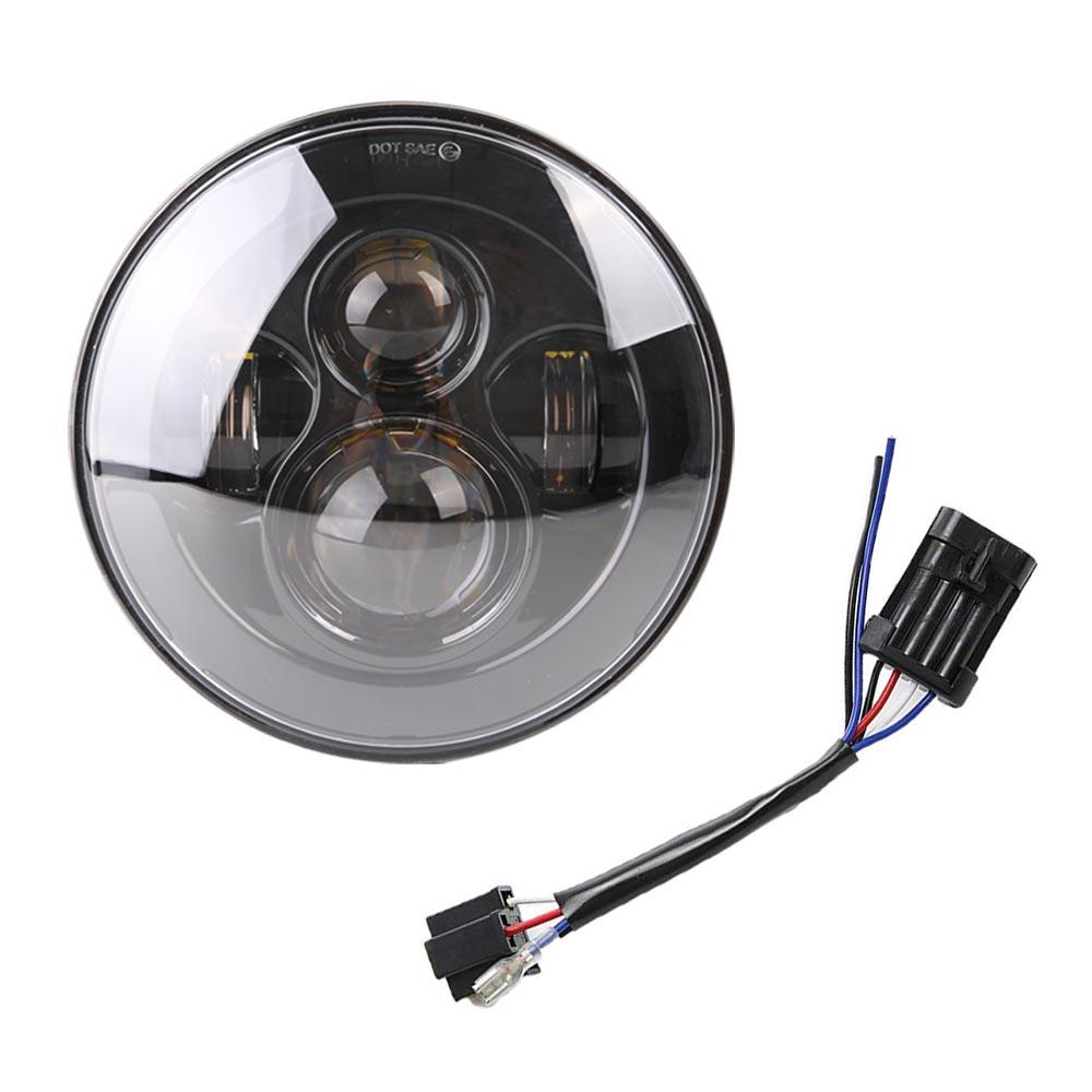 For Harley Motorcycle Light Davidson Electra Glide Softail Fat Boy Touring 7 Inch Motor  LED Headlight with 4.5 Inch Fog Lamps