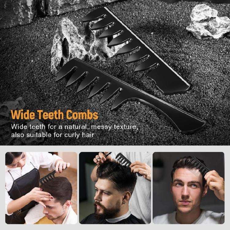 Hair Styling Comb Set Quiff Round Hair Brush,Wide Tooth Comb,Texture Comb for Blow Drying,Grooming and Hairdresser