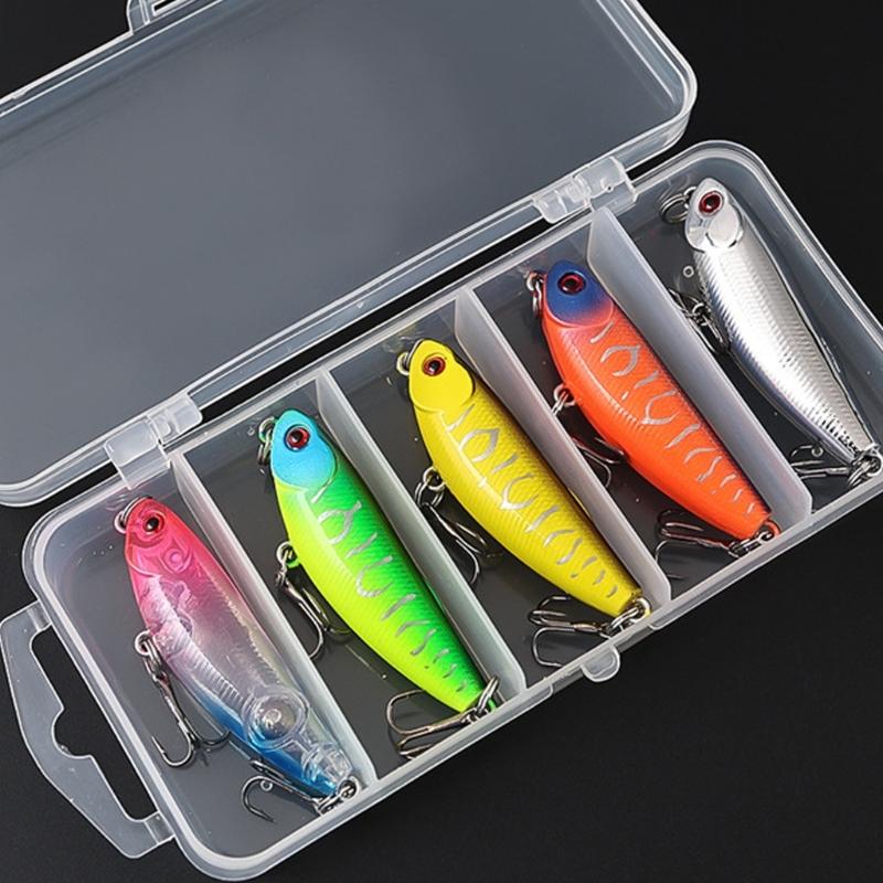 5pcs Walk The Dog Artificial Baits Topwater Pencil Popper Fishing Lures Baits Fishing Tackle Accessories