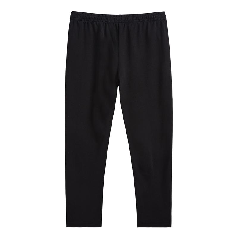 Li-Ning Simple Logo Mid-Waist Drawstring Breathable Versatile Knit Sports Pants Women bottoms Black AKLVA48-1