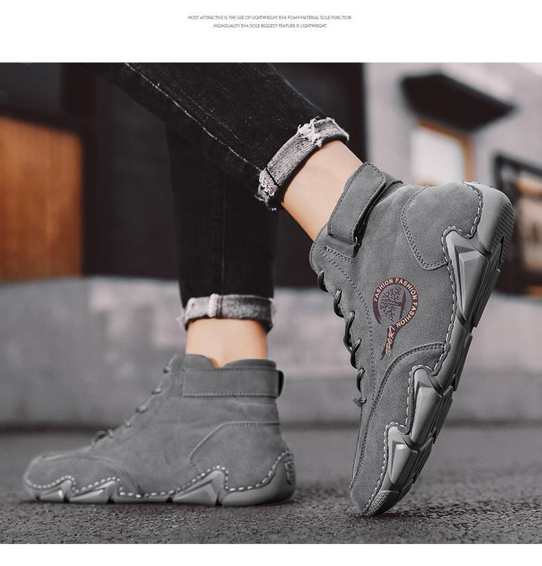 Men's Spring/Autumn Casual Short Boots - Trendy Outdoor Footwear