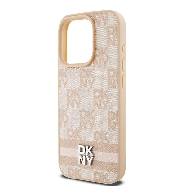 Dkny Dkhcp15Lpcptssp Iphone 15 Pro6.1 Różowy/Pink Hardcase Leather Checkered Mono Pattern & Printed Stripes