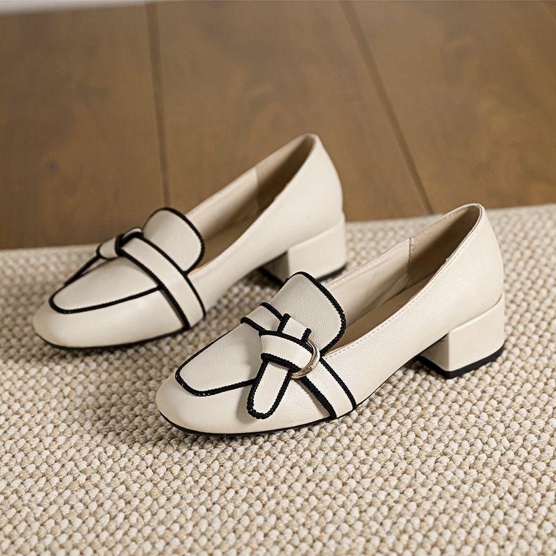 Retro With Medium Heels Square Toe Woman Pumps Spring and Autumn High Quality Quick Delivery Y2k On Promotion 39 Shoes for Women
