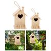 Paintable Mini Wooden Bird House Hanging Nest Box DIY Bird Cage for Outdoor Garden Courtyard Decorative Birds