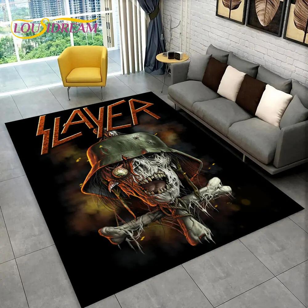 Tappeto per la zona musicale della band heavy metal Slayer, tappeto per la casa, soggiorno, camera da letto, divano, zerbino, decorazione per bambini, tappetino antiscivolo