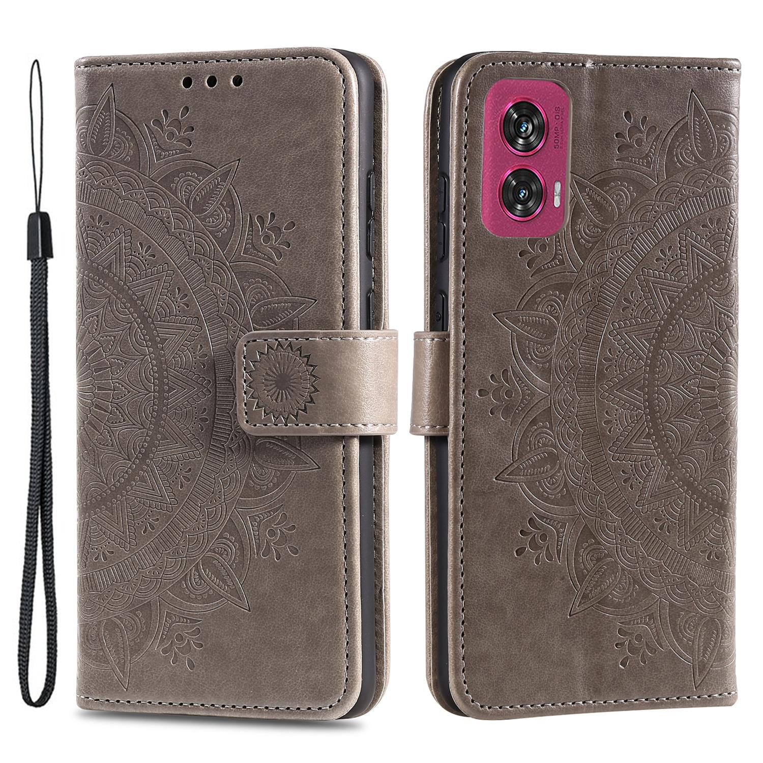 

For Motorola Edge 50 Fusion 5G Wallet Case Mandala Flower Leather Phone Cover E